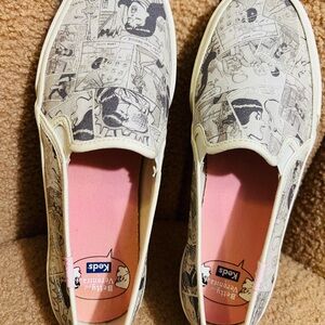 Betty and Veronica Keds Comic Print Slip On Sneakers Women's Size 6